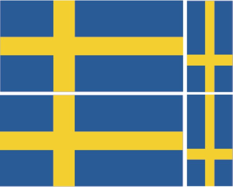 FLAG31 Sweden Flags Stickers Various Sizes