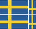 FLAG31 Sweden Flags Stickers Various Sizes