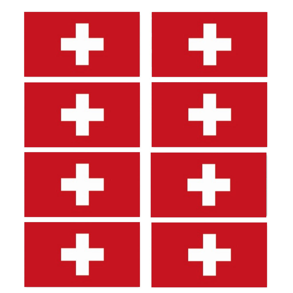 FLAG32 Switzerland Flags Stickers Various Sizes