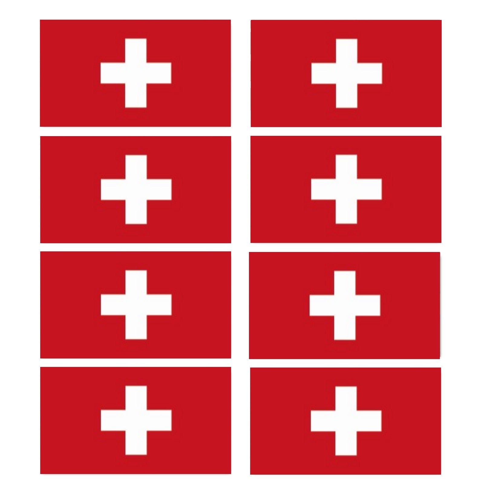 FLAG32 Switzerland Flags Stickers Various Sizes