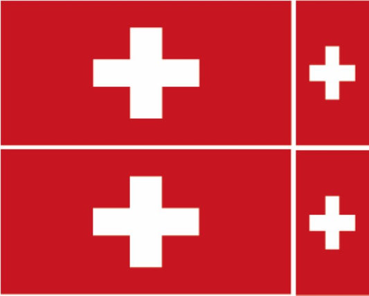 FLAG32 Switzerland Flags Stickers Various Sizes