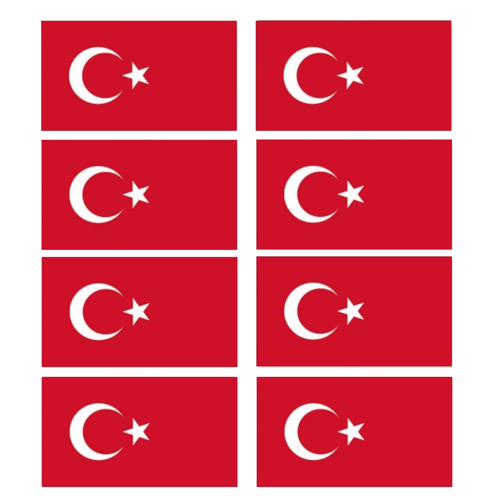 FLAG33 Turkey Flags Stickers Various Sizes