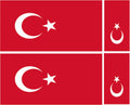 FLAG33 Turkey Flags Stickers Various Sizes