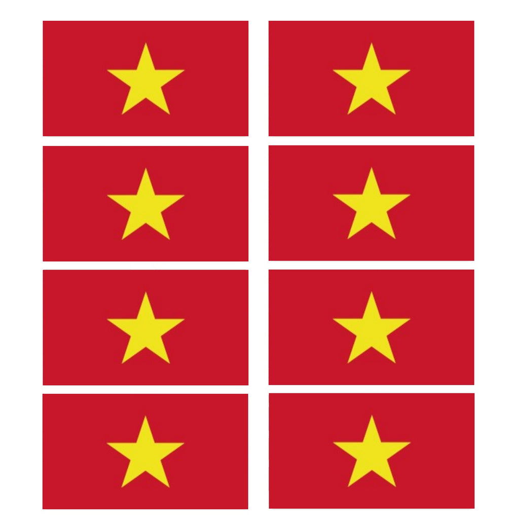 FLAG36 Vietnam Flags Stickers Various Sizes