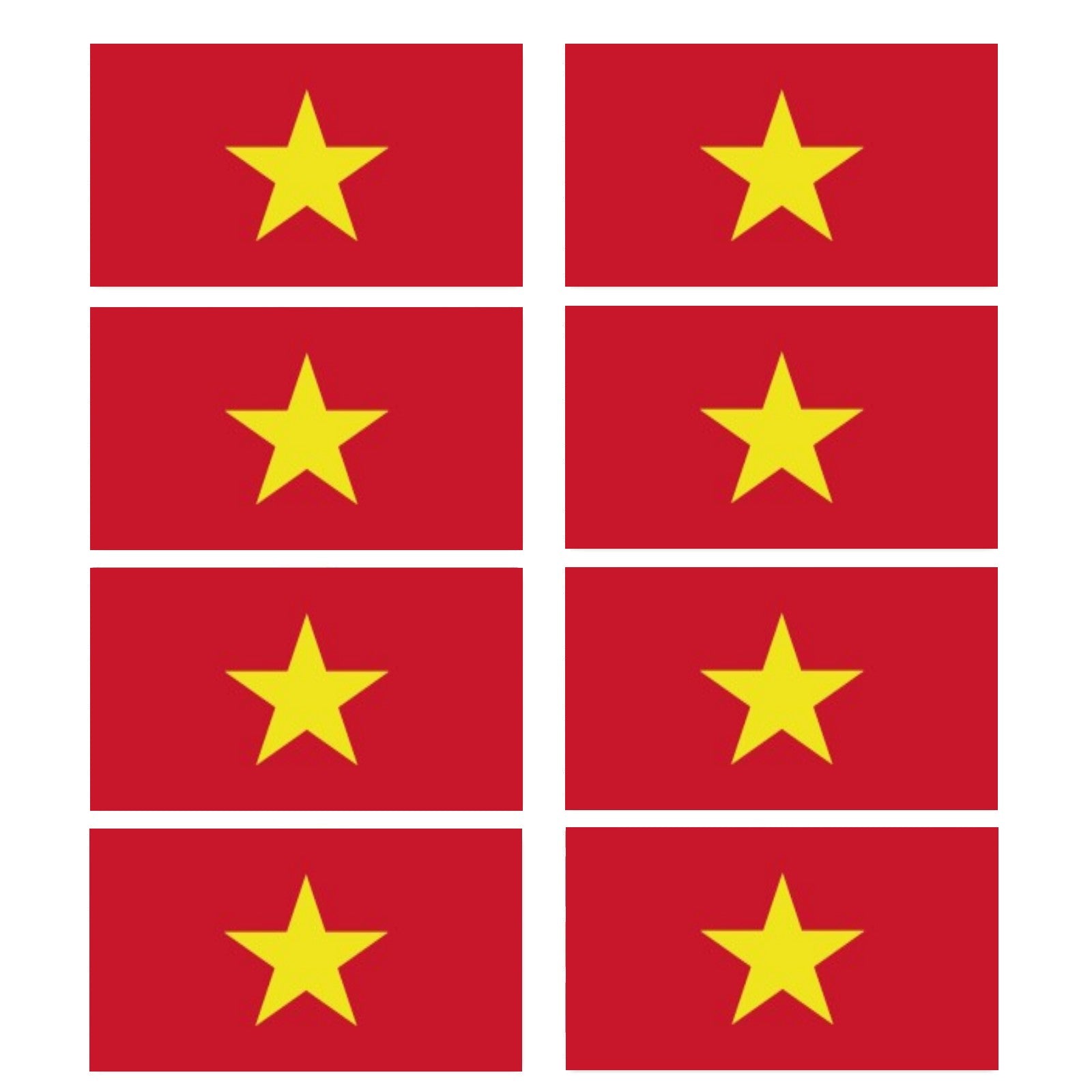 FLAG36 Vietnam Flags Stickers Various Sizes