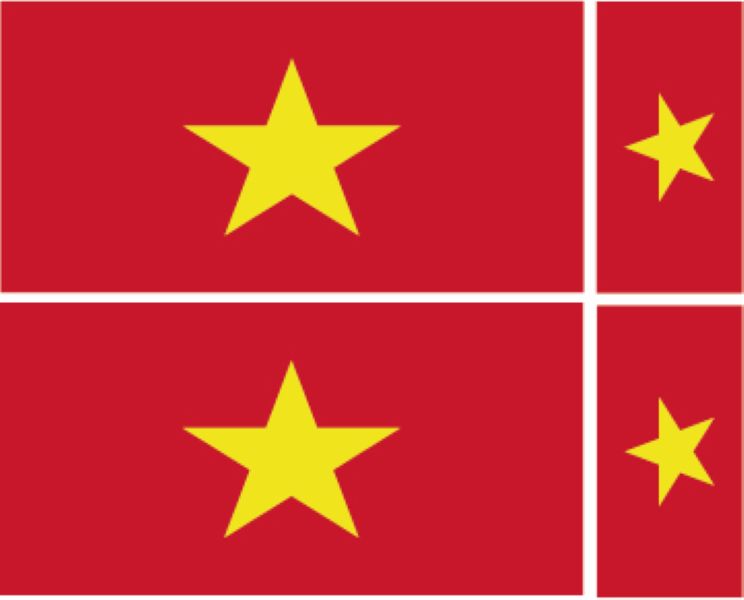FLAG36 Vietnam Flags Stickers Various Sizes