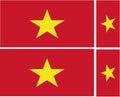 FLAG36 Vietnam Flags Stickers Various Sizes