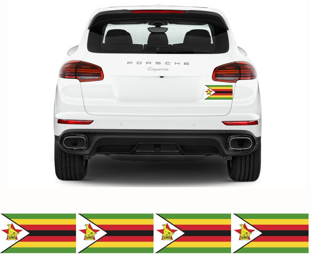 FLAG37 Zimbabwe Flags Stickers Various Sizes