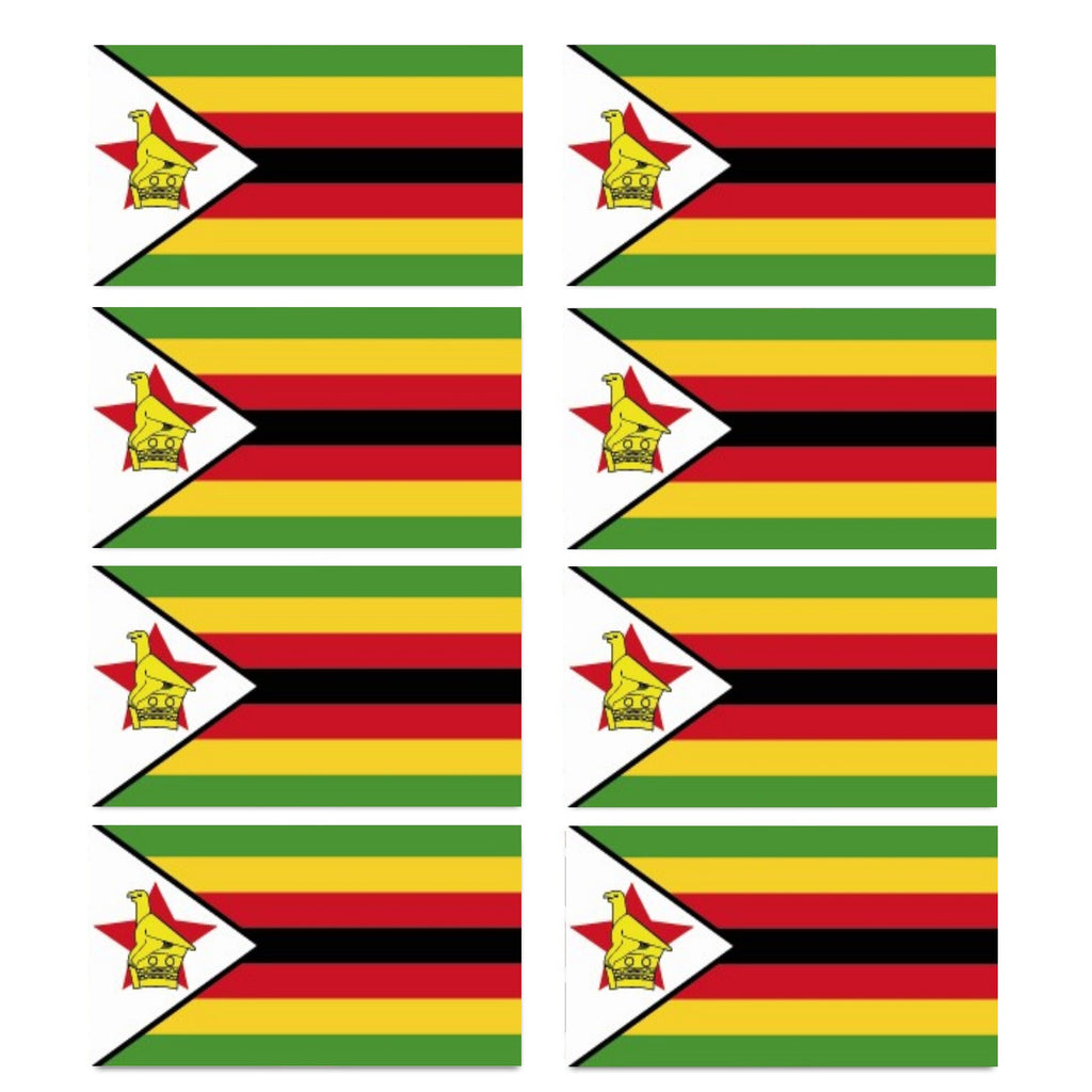 FLAG37 Zimbabwe Flags Stickers Various Sizes
