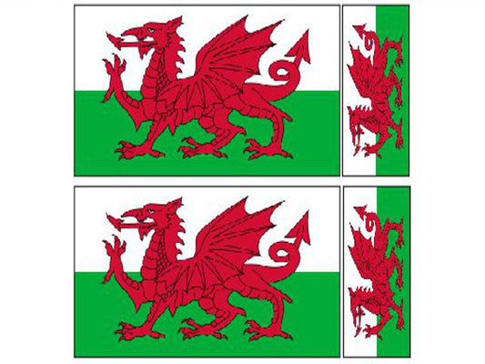 FLAG04B Wales 2 x 200mm 2 x 100mm