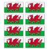 FLAG04D Wales Flags Stickers 20mm x 37mm