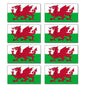 FLAG04D Wales Flags Stickers 20mm x 37mm