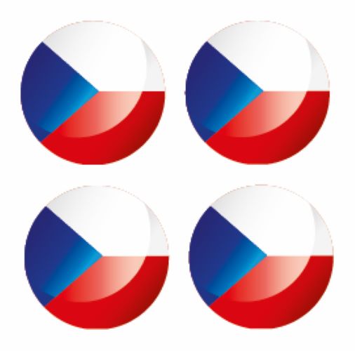 FLAG51 Czech Republic Circle Flags Sticker 175mm Wide