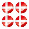 FLAG52 Denmark Circle Flags Sticker 175mm Wide