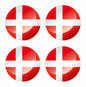 FLAG52 Denmark Circle Flags Sticker 175mm Wide