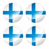 FLAG55 Finland Circle Flags Sticker 125mm Wide