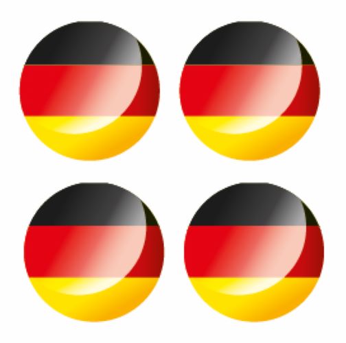 FLAG57 Germany Circle Flags Sticker 125mm Wide