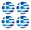 FLAG58 Greece Circle Flags Sticker 125mm Wide