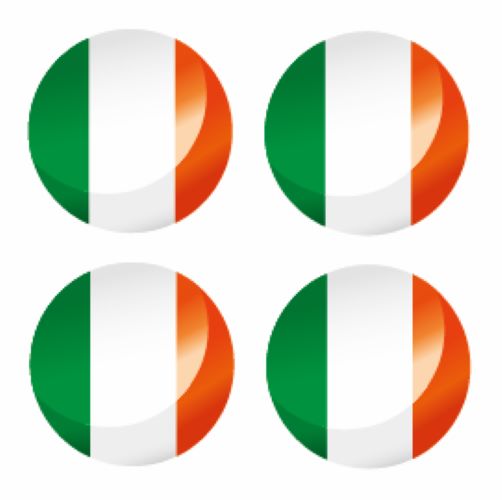 FLAG59 Ireland Circle Flags Sticker 125mm Wide