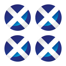 FLAG64 Scotland Circle Flags Sticker 25mm Wide