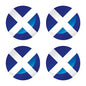 FLAG64 Scotland Circle Flags Sticker 25mm Wide