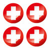 FLAG67 Switzerland Circle Flags Sticker 75mm Wide