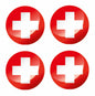 FLAG67 Switzerland Circle Flags Sticker 75mm Wide