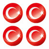 FLAG68 Turkey Flags Sticker 125mm Wide
