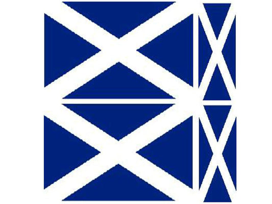 FLAG06A Scotland Flags 2 x 100mm 2 x 50mm