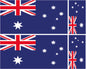FLAG07B Australia 2 x 200mm 2 x 100mm