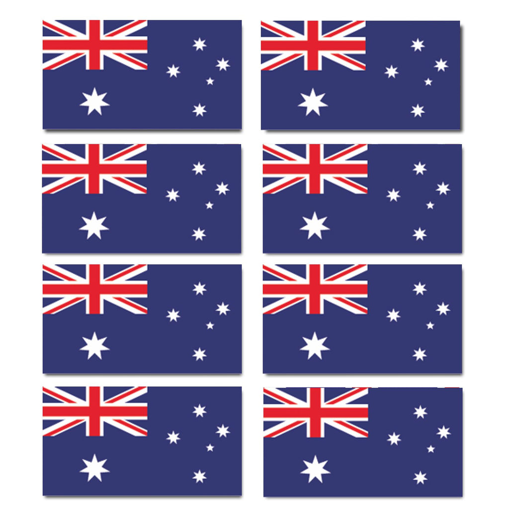 FLAG07D Australia Flags Stickers 45mm x 82mm