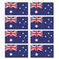 FLAG07D Australia Flags Stickers 45mm x 82mm