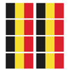 FLAG08D Belgium Flags Stickers 45mm x 82mm