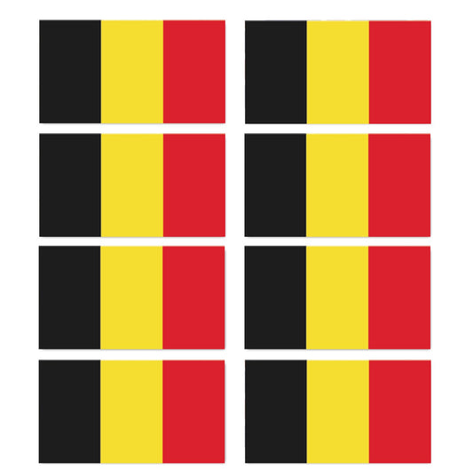 FLAG08D Belgium Flags Stickers 10mm x 19mm