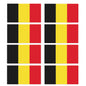 FLAG08D Belgium Flags Stickers 45mm x 82mm