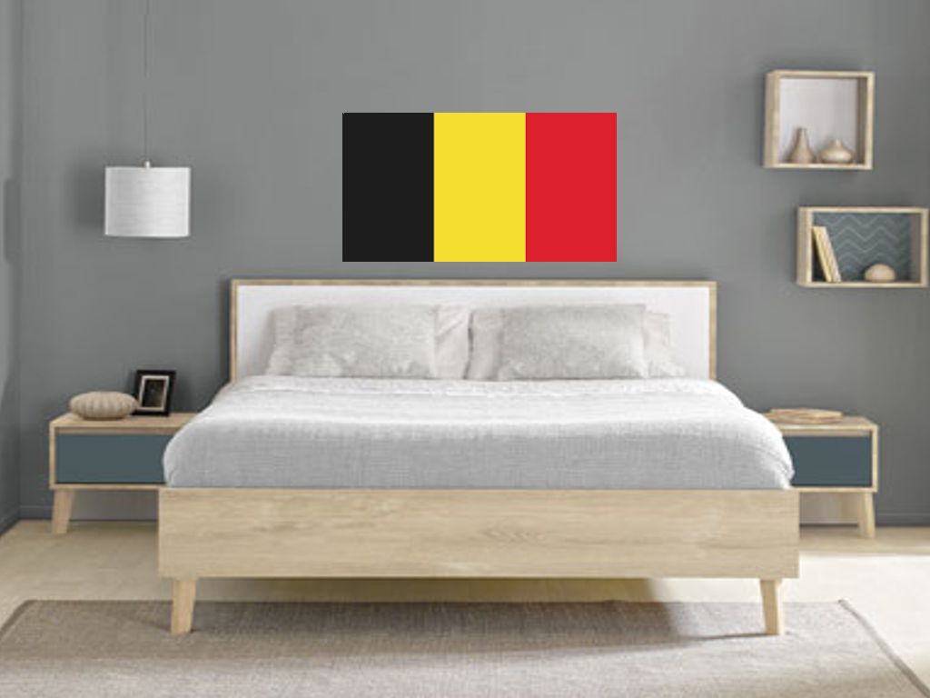 FLAG08 Belgium Flags Stickers Various Sizes