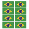 FLAG09D Brazil Flags Stickers 10mm x 19mm