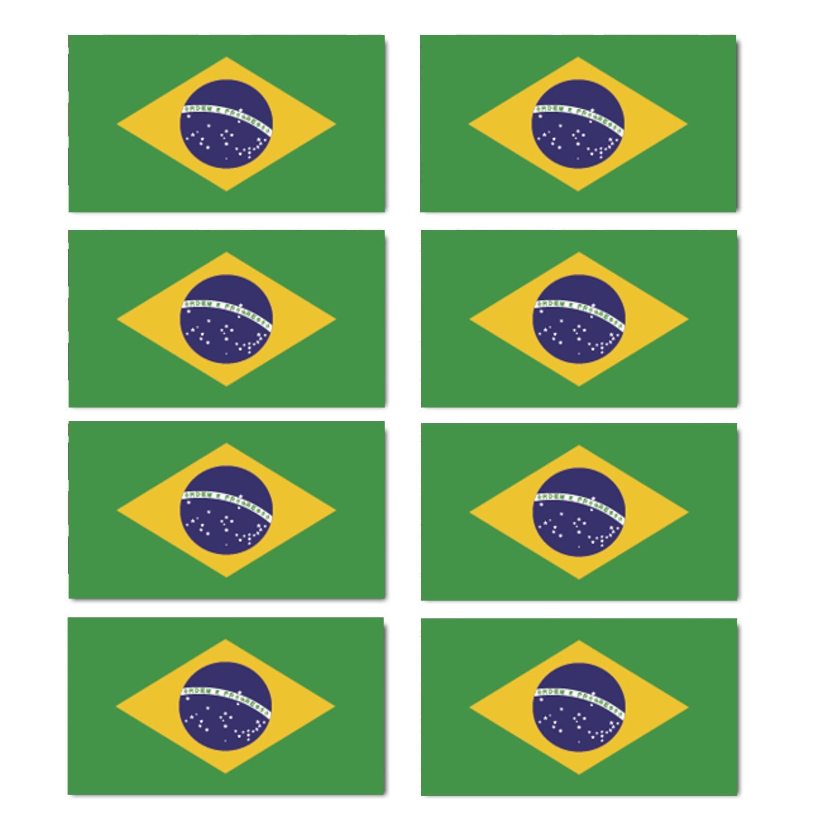 FLAG09 Brazil Flags Stickers Various Sizes