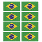 FLAG09D Brazil Flags Stickers 10mm x 19mm