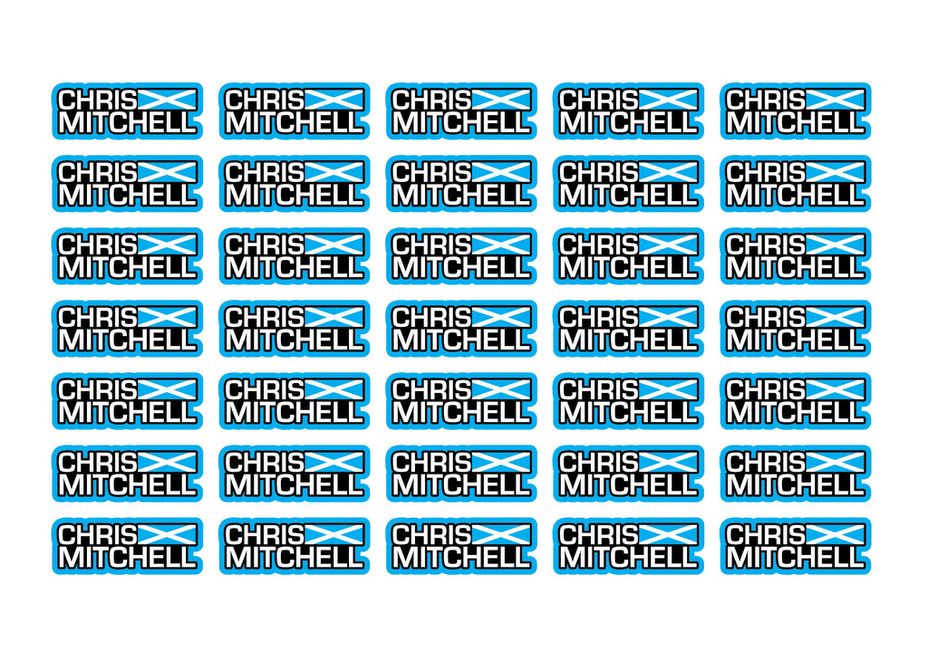 Race Name Stickers For 1/5th, 1/8th, 1/10th scale Radio Controlled Vehicle A4,A5 Available