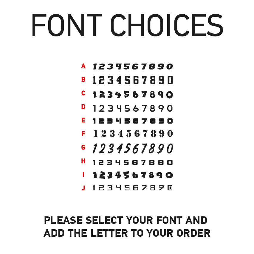 MXSC03 3 x Custom Race Numbers and Name Vinyl Stickers Motorbike Motorcross Quad