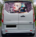 FORDT003 Harley Quinn Tailgate wrap for Ford Transit Custom Rear Panel Wrap Air Release Vinyl