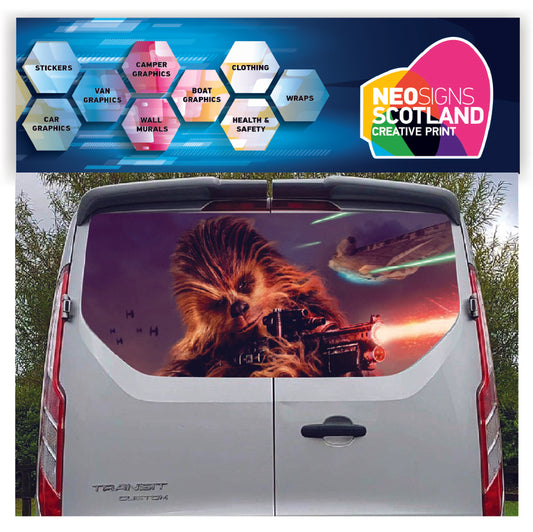 FORDT005 Chewbacca Star Wars Tailgate wrap for Ford Transit Custom