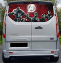 FORDT008 Avengers Tailgate wrap for Ford Transit Custom Rear Panel Wrap Air Release Vinyl
