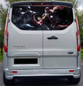 FORDT009 Ironman and Captain America Tailgate wrap for Ford Transit Custom Rear Panel Wrap Air Release Vinyl