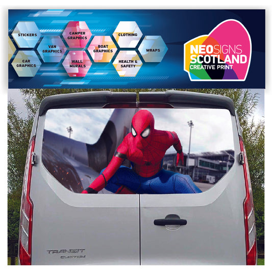 FORDT015 Spiderman Tailgate wrap for Ford Transit Custom