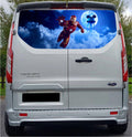 FORDT022 Iron Man Tailgate wrap for Ford Transit Custom Rear Panel Wrap Air Release Vinyl