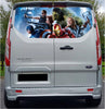 FORDT023 Avengers Tailgate wrap for Ford Transit Custom