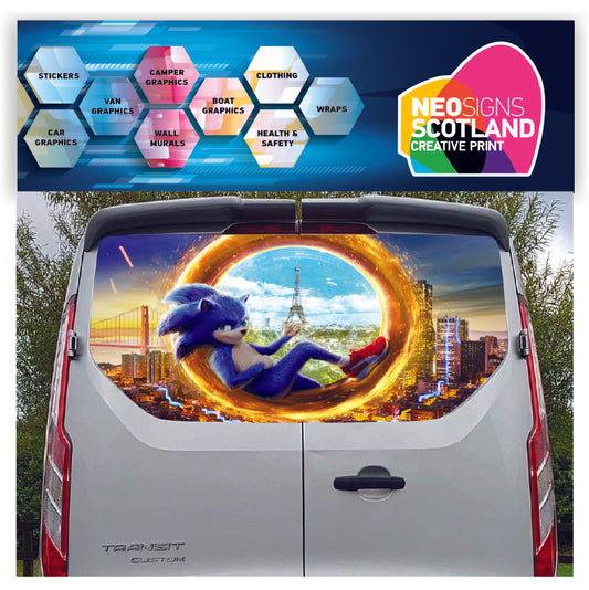 FORDT024 Sonic Tailgate wrap for Ford Transit Custom
