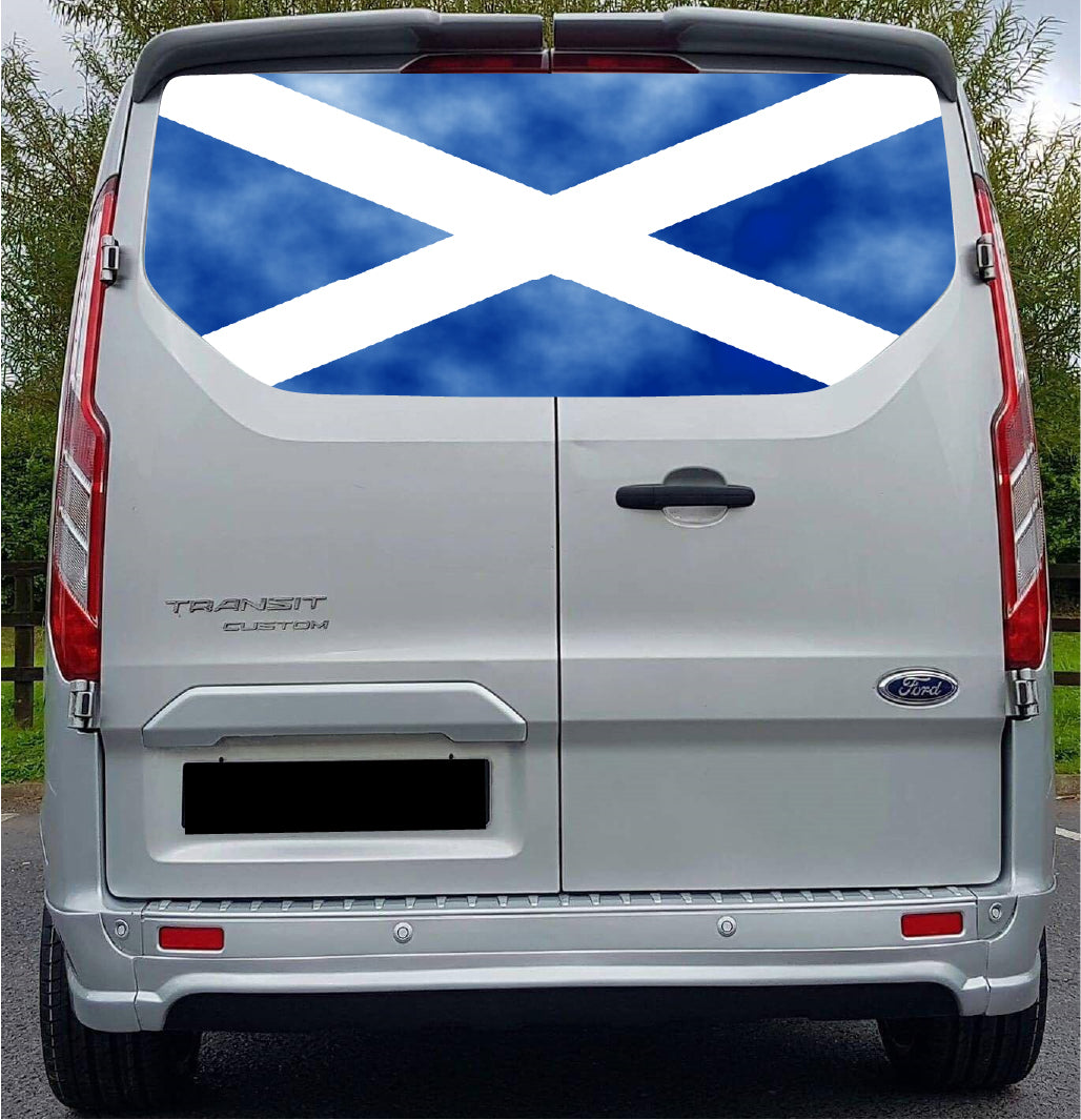 FORDT026 Scotland Tailgate wrap for Ford Transit Custom